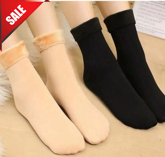 زوجان من الجوارب الشتوية المبطنة